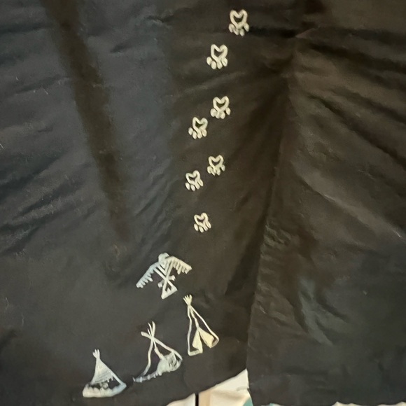 Black Embroidered Women’s Boho Double D Ranch Jacket - Picture 4 of 8